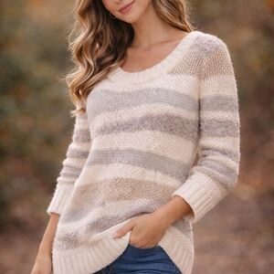 Club Monaco Alpaca Mohair Blend Mixed Media Sweatee